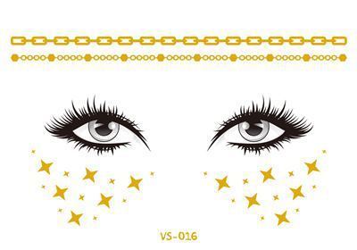 Gold and Silver Tattoo Makeup Stickers - Floral Fawna