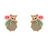 Floral Kitty Earrings - Floral Fawna