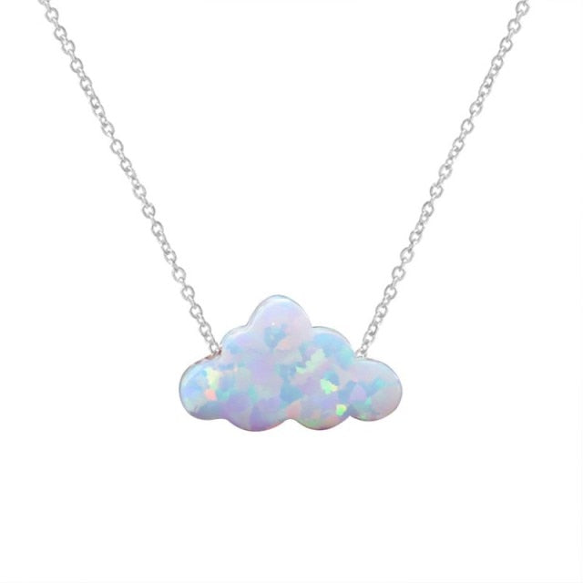 Holographic Cloud Necklace - Floral Fawna