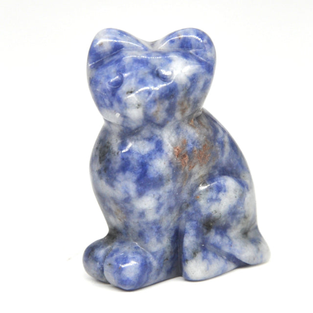 Carved Cat Crystal - Floral Fawna