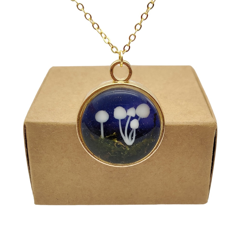 3D Magical Mushroom Necklace - Floral Fawna