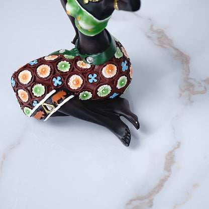 African Figurine Tealight Candle Holders - Floral Fawna