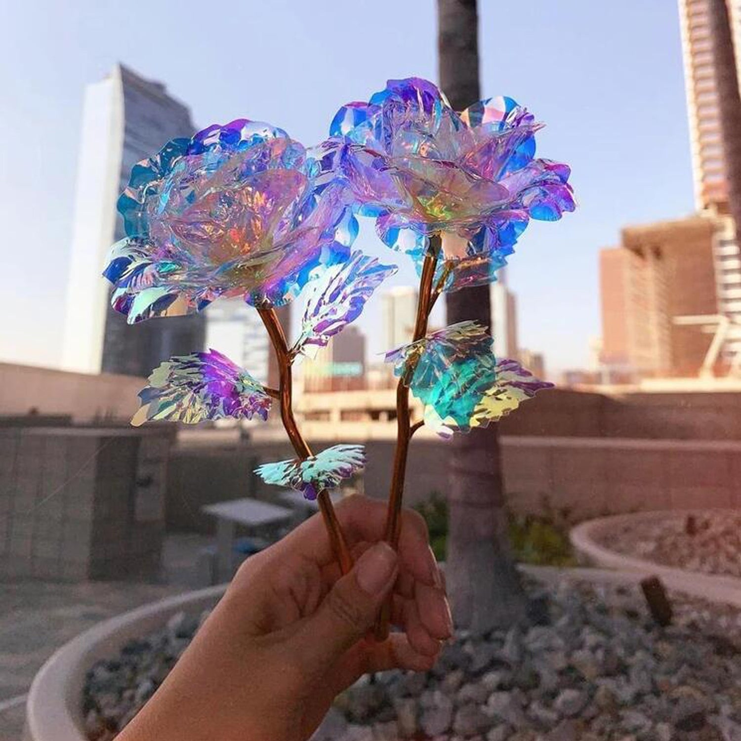 10 Pcs Holographic Roses - Floral Fawna