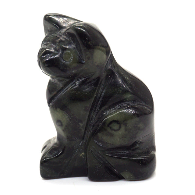 Carved Cat Crystal - Floral Fawna