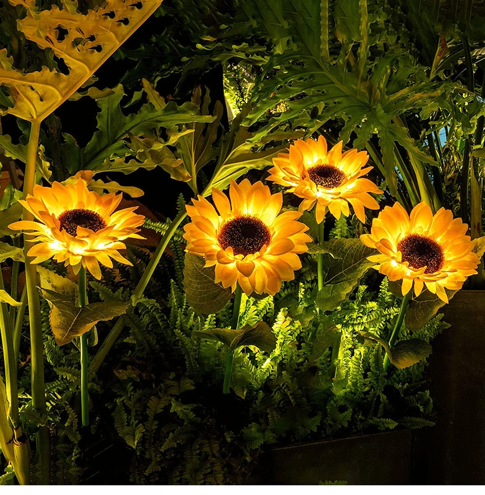 2 Pack LED Sunflower Garden Lights - Floral Fawna