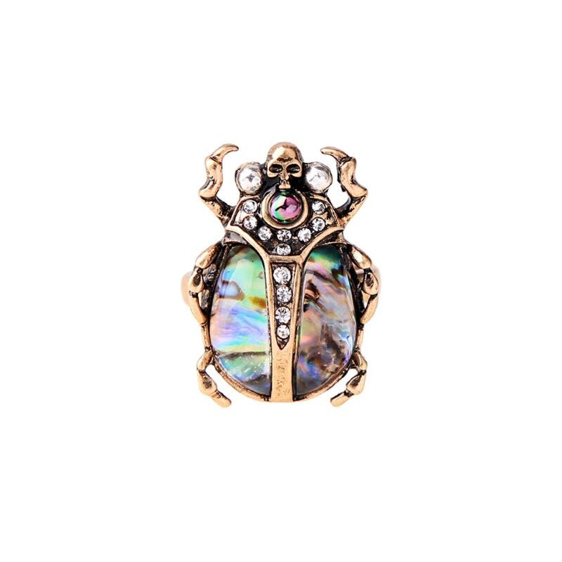 Abalone Beetle Ring - Floral Fawna