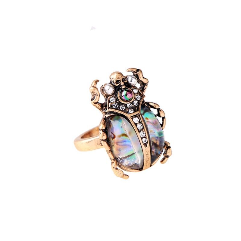 Abalone Beetle Ring - Floral Fawna
