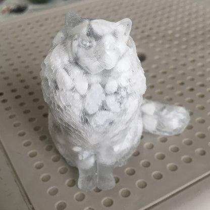 Crushed Stone Crystal Cat - Floral Fawna