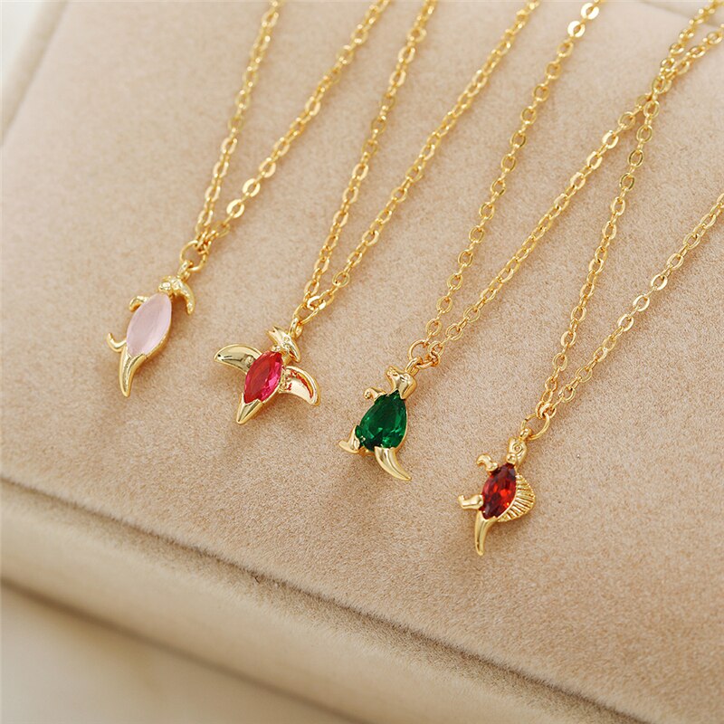 Girls on sale dinosaur necklace