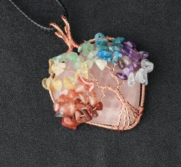 Tree Of Life Stone Necklace - Floral Fawna