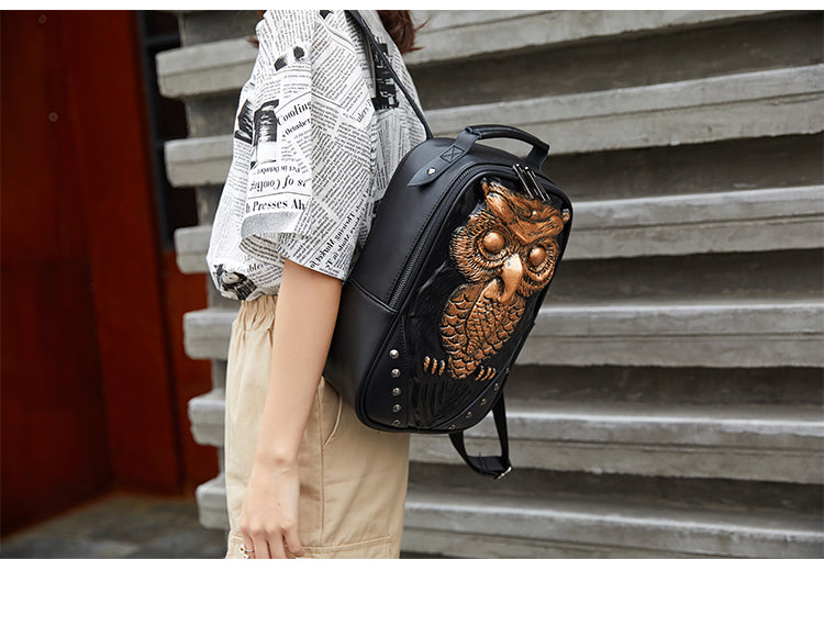 3D Owl Backpack - Floral Fawna