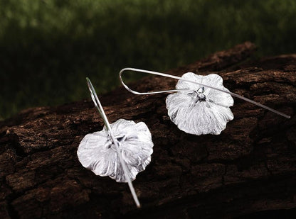 Blooming Poppy Sterling Silver Earrings - Floral Fawna