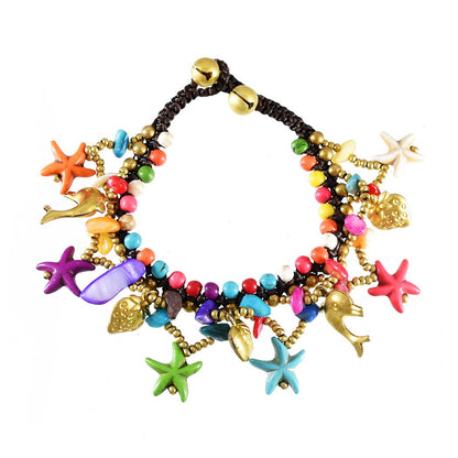 Shell Coral Charm Bracelet - Floral Fawna