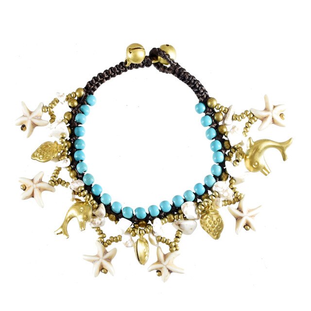 Shell Coral Charm Bracelet - Floral Fawna