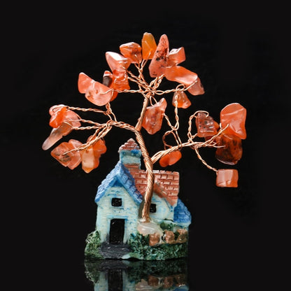 Amethyst Tree House Ornament - Floral Fawna