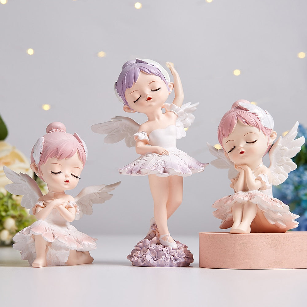 Christmas Angel Figurines - Floral Fawna