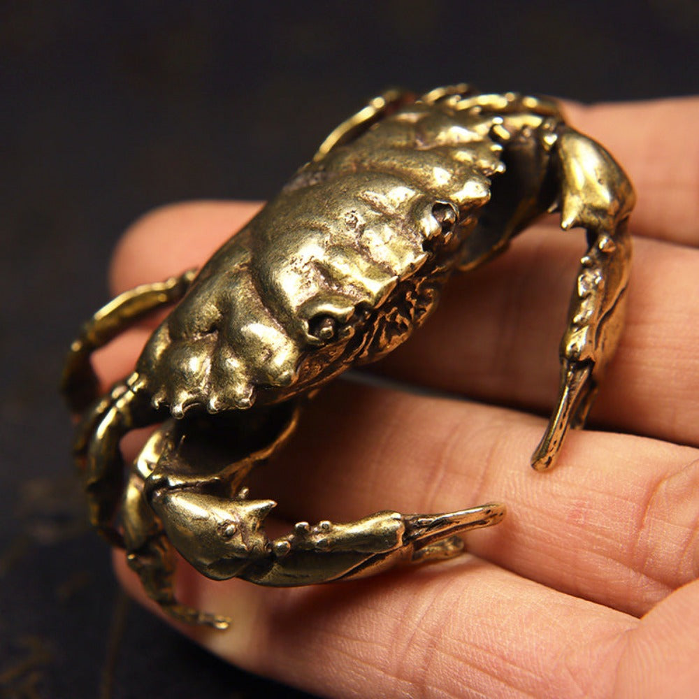 Copper Crab Ornament - Floral Fawna