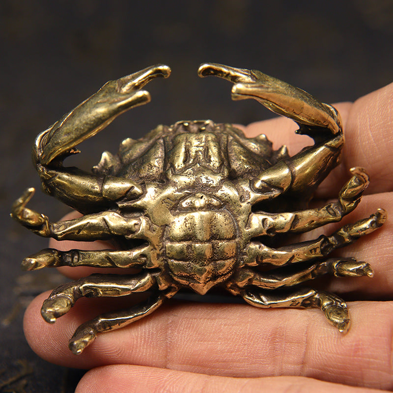 Copper Crab Ornament - Floral Fawna