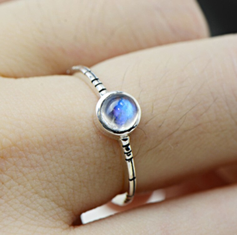 925 Sterling Silver Moonstone Ring - Floral Fawna