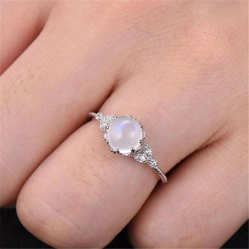 Vintage Style Monarchy Moonstone Ring - Floral Fawna