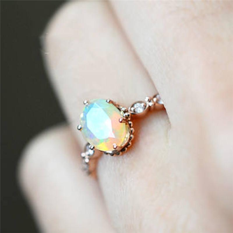 Rainbow Magic Opal Ring - Floral Fawna