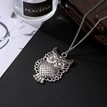 Vintage Style Owl Necklace - Floral Fawna
