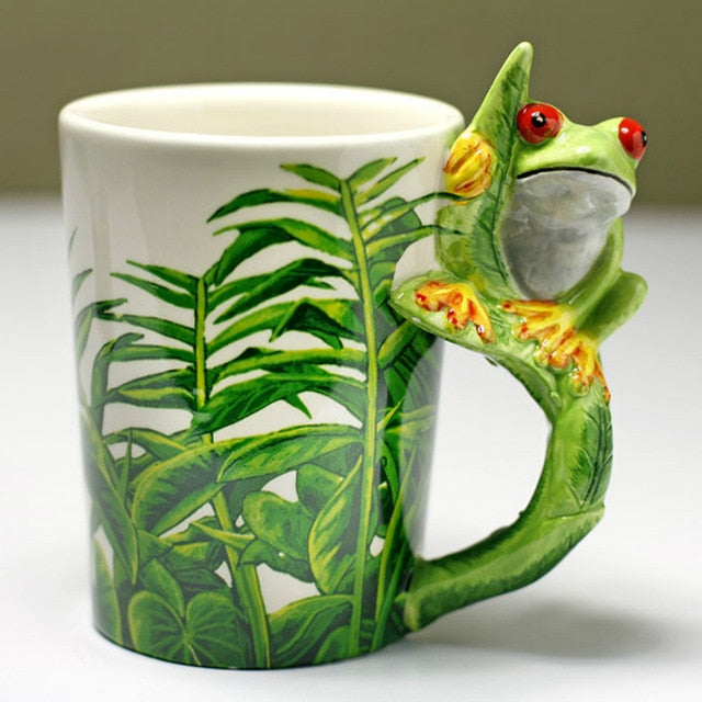 Red Eyed Tree Frog Coffee Mug - Floral Fawna