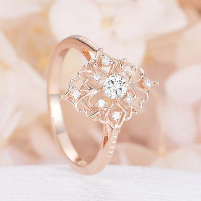 Baroque Style Flower Ring - Floral Fawna