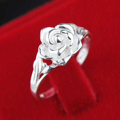 Captivating Rose Silver Ring - Floral Fawna