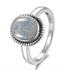 Classic White Moonstone Ring - Floral Fawna