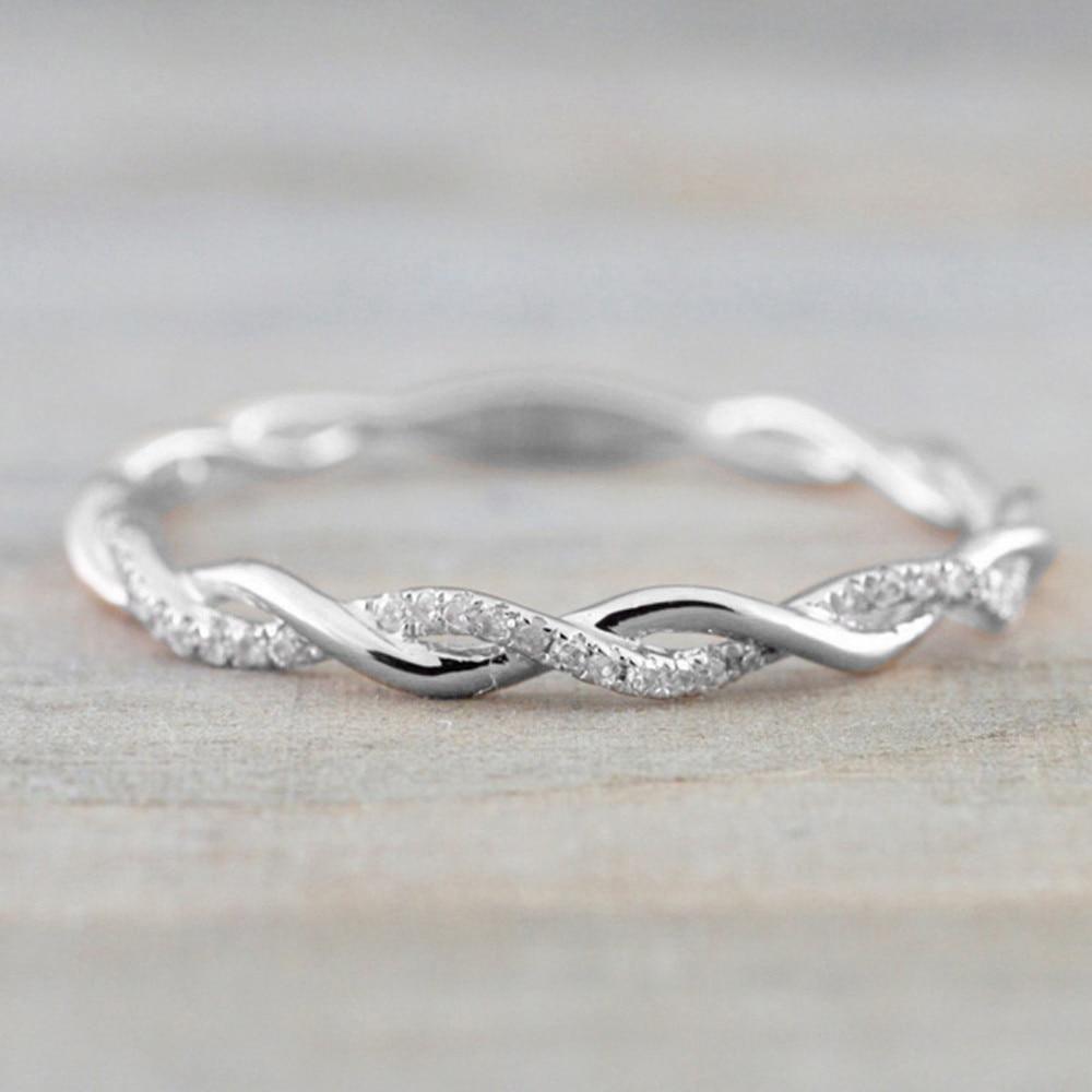 Classical Twist Crystal Ring - Floral Fawna