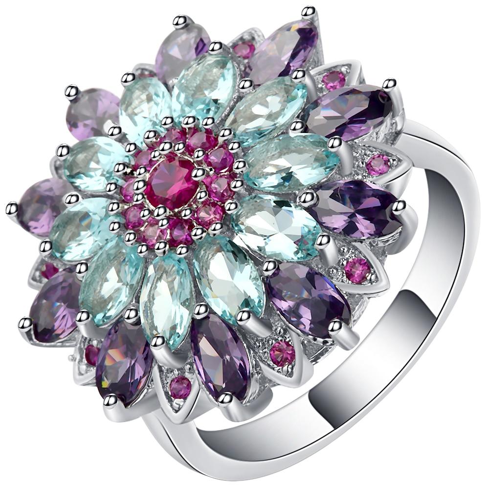 Colorful Summer Flower Ring - Floral Fawna