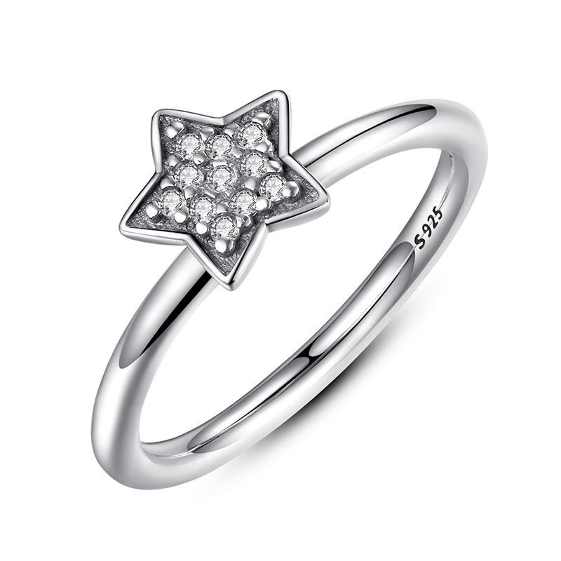 Crystal Star Sterling Silver Ring - Floral Fawna