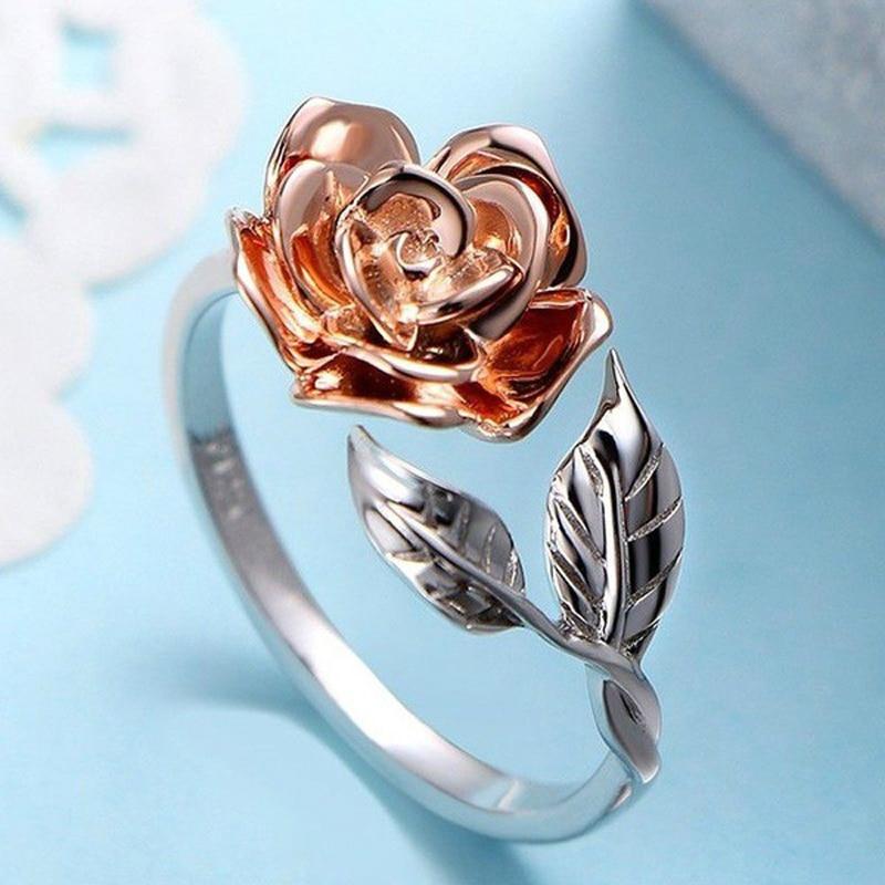 Delicate Rose Wrap Ring - Floral Fawna