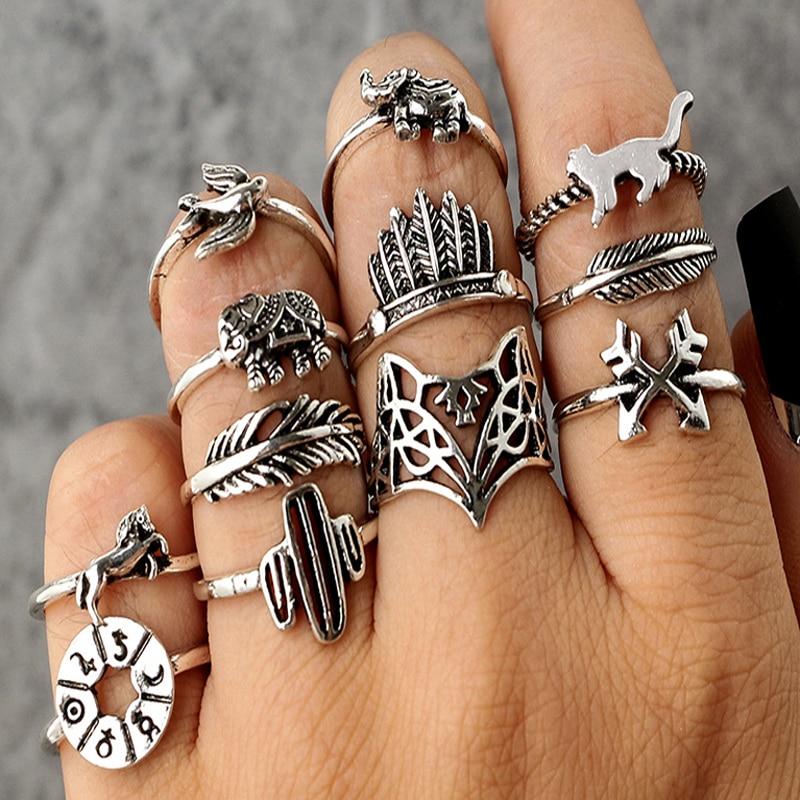 Enchanted Forest Animals Ring Set - Floral Fawna