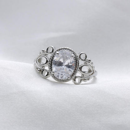 Exquisite Princess Crystal Ring - Floral Fawna