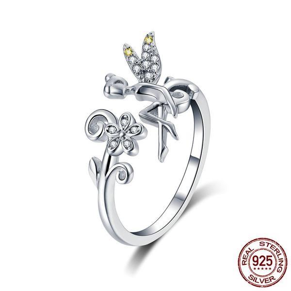 Fairy Princess Silver Ring - Floral Fawna