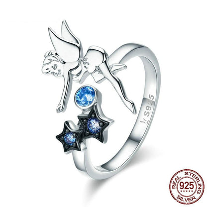 Fairy Star Sterling Silver Ring - Floral Fawna