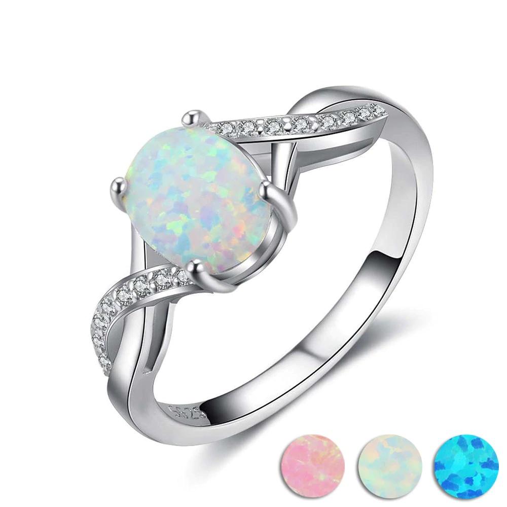 Fire Opal Silver Ring - Floral Fawna