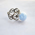 Glow In The Dark Glass Ball Heart Ring - Floral Fawna