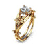 Golden Flower Crystal Ring - Floral Fawna