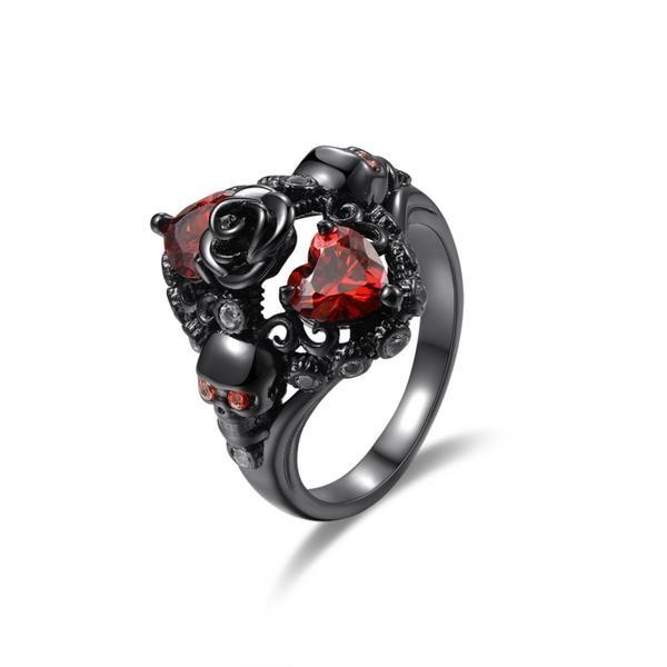 Gothic Beauty Rose Ring - Floral Fawna