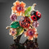 Ladybug & Flowers Crystal Ring - Floral Fawna
