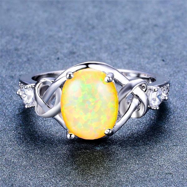 Magical Fire Opal Ring - Floral Fawna