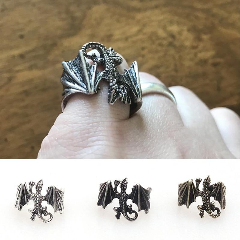 Magical Flying Dragon Ring - Floral Fawna