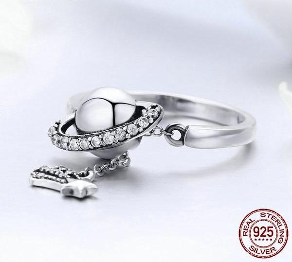 Magical Galaxy Sterling Silver Ring - Floral Fawna