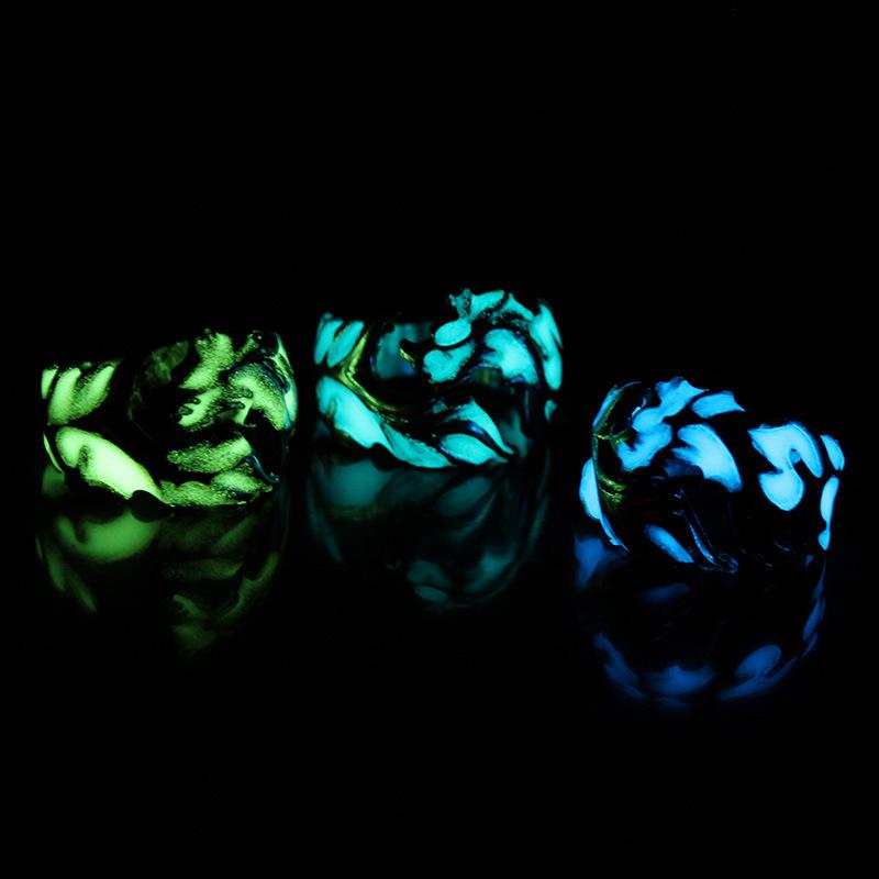 Magical Glow In The Dark Dragon Ring - Floral Fawna