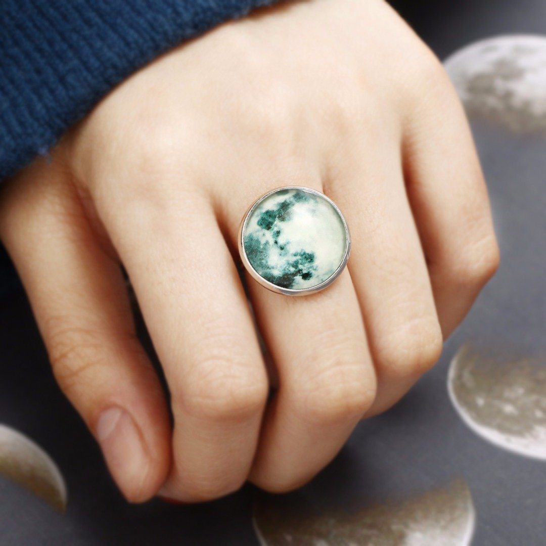 Magical Glow In The Dark Moon Ring - Floral Fawna