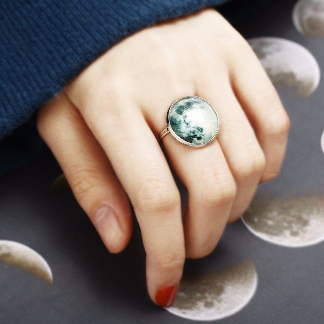 Magical Glow In The Dark Moon Ring - Floral Fawna