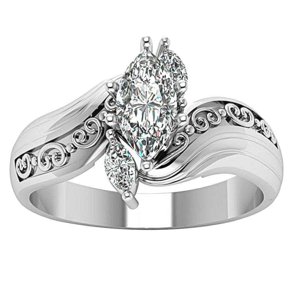 Majestic Crystal Princess Ring - Floral Fawna